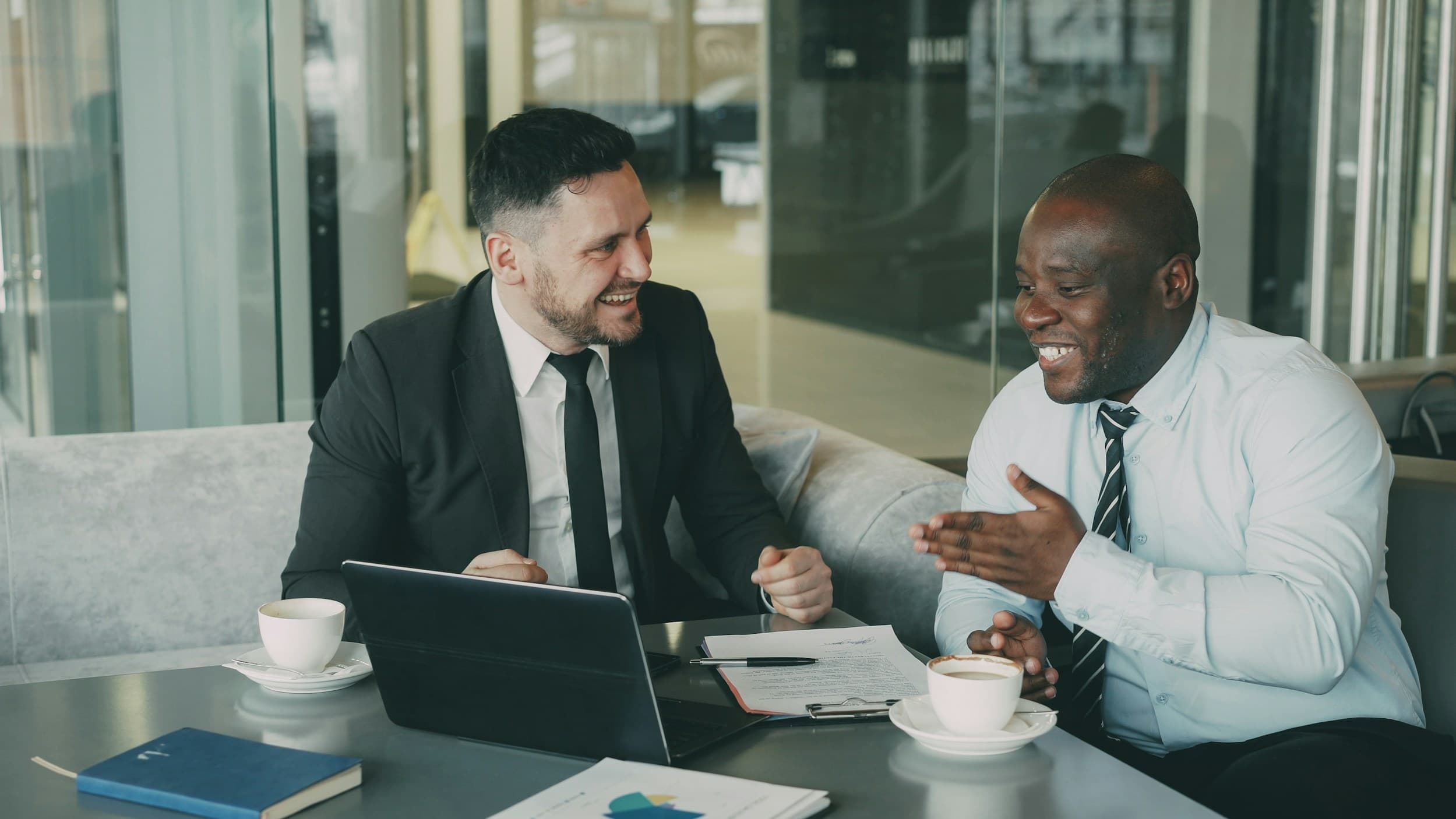 Financial professionals collaborating